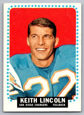 1964 TOPPS #164 KEITH LINCOLN CHARGERS - Image 1 of 3