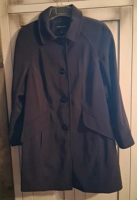 London Fog Ladies Trench Coat Black Side Pockets Collar Outerwear Size 1X - Image 1 of 4