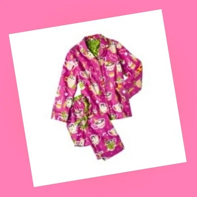 Nick & Nora Roupa de Dormir Feminina S Natal PJ Pijama Elfos Cacau Quente Chocolate - Imagem 1 de 4