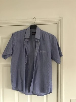 Pierre Cardin Mens Blue Stripe Shirt Size Medium Regular Fit - Image 1 of 4