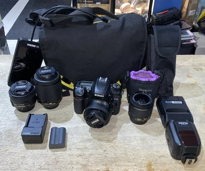 Nikon D7500 20.9MP DSLR Digital Camera Kit W/ 4 Lenses, Flash, Battery & ETC - Image 1 of 4