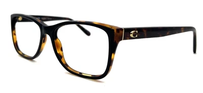 NEW COACH HC6129 5446 BLACK TORTOISE LAMINATE AUTHENTIC EYEGLASSES 54-16-140 - Image 1 of 4