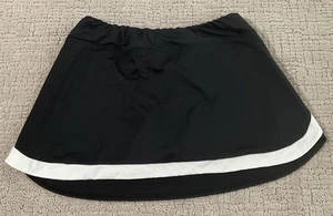 Augusta Sportswear Black/White Tennis Golf Skirt, Built in Shorts, Girls Large - Picture 1 of 6