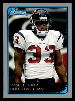 Wali Lundy 2006 Bowman Rookie Card #189 Houston Texans - Image 1 of 2