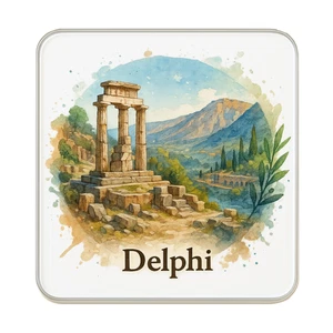 Delphi, Griechenland Kühlschrankmagnet: Niedliches handgefertigtes Reise-Souvenir-Geschenk - Bild 1 von 5