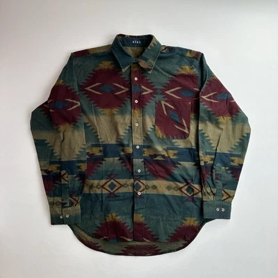 Vintage Flannel Aztec Shirt Men's Size L - Image 1 of 4