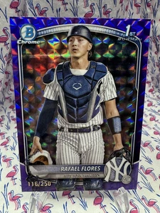 Rafael Flores - #116/250 - PURPLE GEOMETRIC - 2025 Bowman - BCP-34 - 1st - Picture 1 of 2