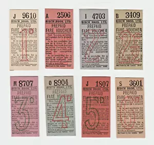 6 billetes de autobús Birch Bros cupones de tarifa prepagados - Imagen 1 de 1