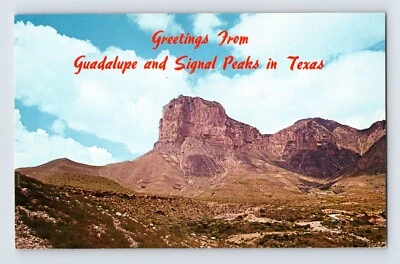 Postcard Texas TX Guadalupe Signal Peak Carlsbad Cavern Highway 1960s Unposted - Image 1 of 2