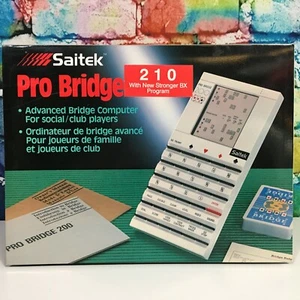 SAITEK Pro Bridge 200 Advanced Bridge Computer Game Open Box FUN! Vintage 1989 - Picture 1 of 12