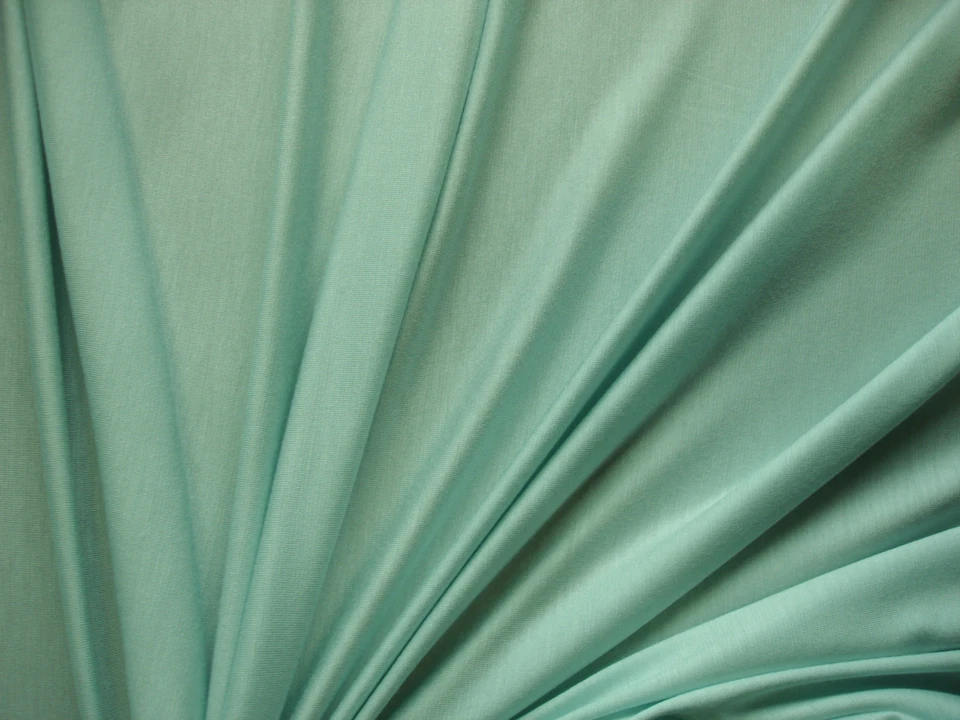 1Lfm Fein - Jersey 2,93€/m²  160cm breit aqua mit Elasthan  E1 - Bild 1 von 1