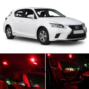 For 11-Up Lexus CT200H Interior Red Light LED Bulb Package Xenon SMD Kit 8pcs - Picture 1 of 1
