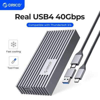 ORICO 40 Gbit/s NVMe SSD Gehäuse USB-C Adapter Alu M2 NVME mit Thunderbolt 3/4 - Image 1 of 4
