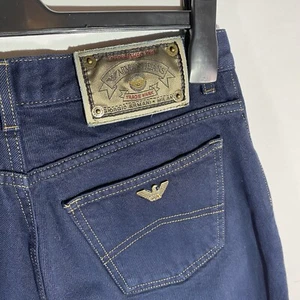Vintage Giorgio Armani Jeans 90s Designer Blue Mens Size Small W30 Y2K - Picture 1 of 16