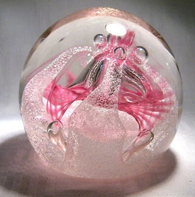 CAITHNESS GLASS PAPERWEIGHT   CONGRATULATIONS RUBY - Image 1 of 4