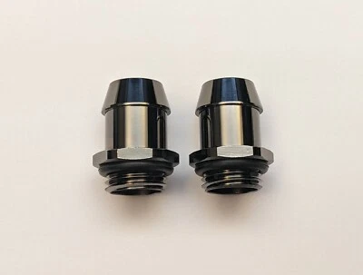 Swiftech G1/4 Barb Fittings 1/2" - Black Chrome (Pack of 2) - Image 1 of 3