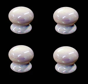 Packs Of Porcelain Cottage Knobs Mother Of Pearl Effect 35mm  - Picture 1 of 4