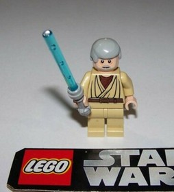 LEGO STAR WARS #8092 - OBI WAN KENOBI W/SABRE (SMOOTH HAIR/GREY)  - PRESTINE 
