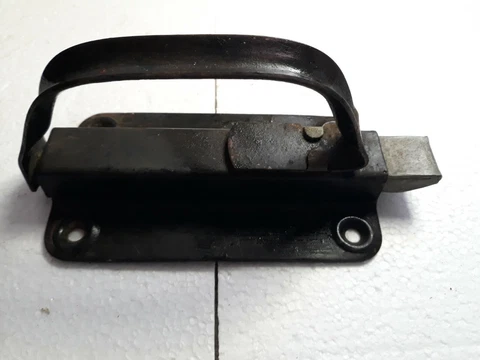 vintage 6 1/4 inch manual barn door latch Cover