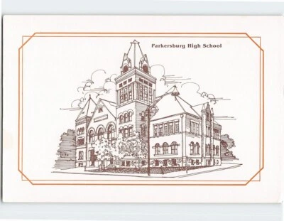 Postcard Parkersburg High School Parkersburg West Virginia USA - Image 1 of 2