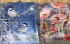 Sam Timm Winter 28X40 Garden Flag Chickadees And Pines And Floral Poppy 24X34 Flag