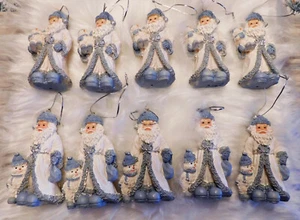 10 Weihnachtsbaum Christbaum Anhänger Retro Nikolaus mit Schneemann Jessica TOP - Bild 1 von 6