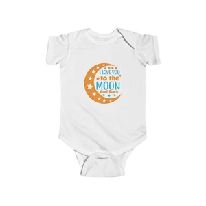 "I Love You to the Moon and Back" Infant Bodysuit, Cute Baby Outfit, Gift for - Picture 1 of 13