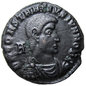 CONSTANCIO GALO, 351-354 AD. AE CENTENIONALIS. SOLDADO LANZA JINETE. - Imagen 1 de 3