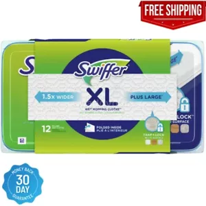 Swiffer Sweeper XL Wet Pad Refills, Open Window Fresh, 12 Ct - Picture 1 of 6