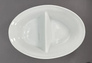 Divided Dish Casserole Home Collection Target White Porcelain 13" x 9.5" x 3" - Picture 1 of 11