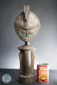 Ashanti handgeschnitzte Skulptur Vintage Fruchtbarkeit Puppe Figur Ghana Afrika 18" groß - Bild 1 von 14