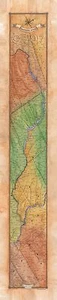 "Missouri River Ribbon Map" Lisa Middleton künstlerisch verbesserte historische Karte - Bild 1 von 1