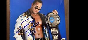 Dwayne The Rock Johnson Signed WWE 8X10 PHOTO Dual COAs