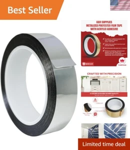 72 Yards Silver Metalized Polyester Film Tape 1 Inch with Acrylic Adhesive - Picture 1 of 11