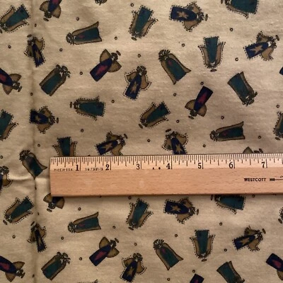 Angels WINTER COMFORTS SINCERE HEART Spectrix 100% COTTON FLANNEL FABRIC 42” - Image 1 of 3