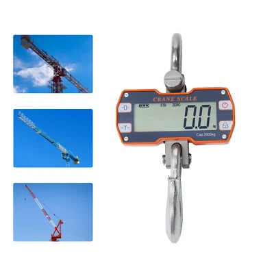 Báscula colgante digital de 2 toneladas con control remoto para grúa industrial de alta resistencia naranja Foto 1 de 4