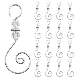 Ornament Hooks 30 PCS Silver S-Shaped Hangers Hook Swirl Christmas Tree Hange... - Picture 1 of 6