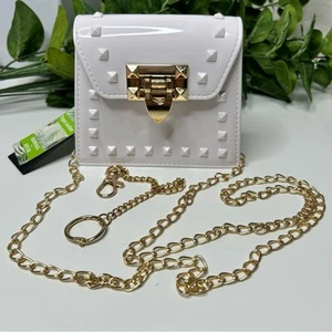 Kendall & Kylie NWT Studded Silicon Bag * White - Picture 1 of 8