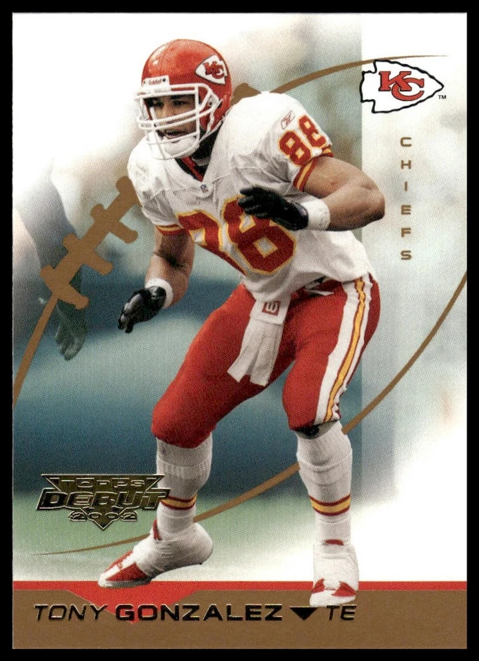 2002 Topps Debut #20 Tony Gonzalez Kansas City Chiefs NM+ - Image 1 of 2