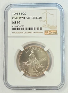 1995-S Civil War Battlefields Commemorative Half Dollar NGC MS70 - Picture 1 of 3