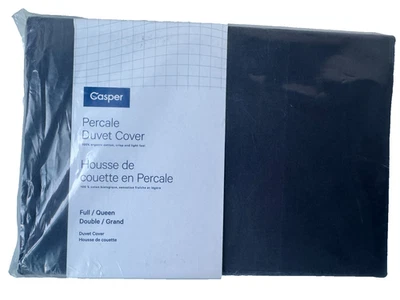 NUEVA Funda Nórdica Casper Percale 100% Algodón Orgánico - Azul (completa/queen) - Foto 1 de 2