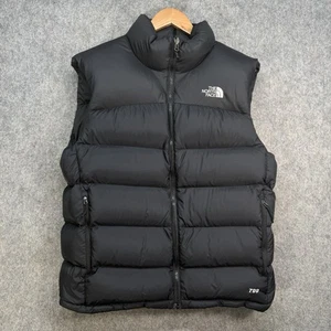 North Face Weste Herren Größe M Schwarz Nuptse 700 Daunen Körperwärmer Isoliert - Bild 1 von 18