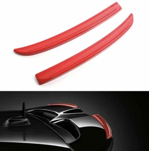 Mini Cooper S JCW F55 F56 Gloss Red Spoiler Extension Rear Wing Lips 2pcs - Picture 1 of 4
