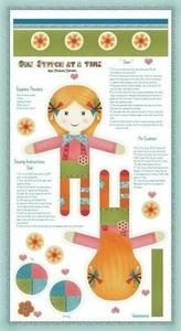 Doll Girl Cut & Sew Project 24" Panel Fabric by Henry Glass One Stitch At A Time - Picture 1 of 1