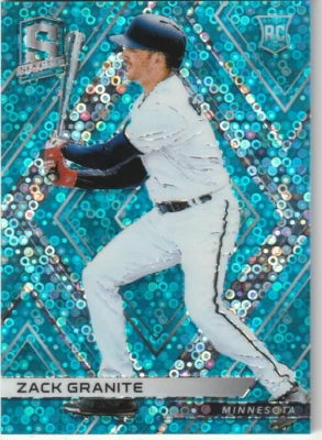 2018 Panini Spectra Neon Blue #73 Zack Granite /99 Twins SP - Image 1 of 2