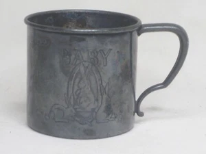 vintage Tudor Plate Oneida Community Bunny Rabbits Rabbit detail Baby cup - Picture 1 of 9