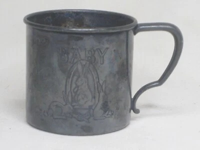 Taza bebé vintage Tudor Plate Oneida Community Bunny Rabbits Rabbit detalle Foto 1 de 4