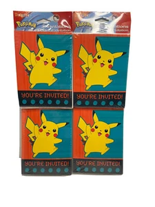 Vintage Pokemon Birthday Invitations  32 total invites DesignWare 4 packs - Picture 1 of 7
