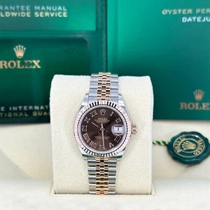 Unworn 2025 Rolex Lady-Datejust 28mm, Chocolate Roman, Jubilee, 279171-0009 - Picture 1 of 16
