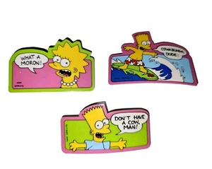 3 SIMPSONS CLIP PER CAPELLI / BARRETTES - BART & LISA - Foto 1 di 3
